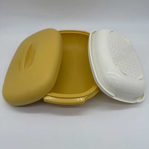 Tupperware Yellow Steamer Dish - Picture 3 of 4